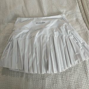 Gold Hinge Pleated Tennis Skirt